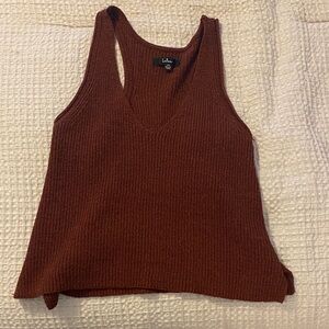 Lulu's Rust Knit Tank Top